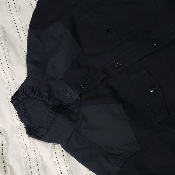 Gstar women's long sleeve button down with ruffle neck detail and cuffs small - Picture 4 of 5